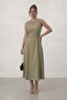 Belt Detailed Sleeveless Midi Dress - 4