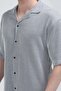 Men's Apaş Collar Short Sleeve Buttoned Shirt Navy Blue - 26Y 1001 - 2