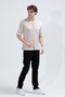 Men's Apaş Collar Short Sleeve Buttoned Shirt Beige - 26Y 1001 - 4