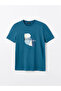 Xside Oil Crew Neck Short Sleeve Printed Combed Cotton Men's T-Shirt - 6
