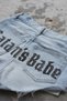 Blue Satan's Babe Stoned Y2K Mini Shorts - 2