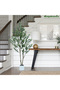 156cm Artificial Olive Trees with 50 LED,Faux Olive Tree with White Planter for Home Office Decor - 3