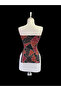 Patchwork Patterned Tie-Up Corset - 3