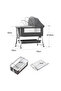 Portable Foldable Baby Bed Adjustable Height Steel Cradle with Mosquito Net Anti-Spill Design - 2