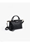 Knitted Textured Black Shk135 Faux Leather, Single Compartment, Double Strap Hand, Arm and Cross Shoulder Bag - 5