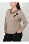 High Quality Turlu Combed Cotton Blouse Flexible 4 Seasons V-Neck 812 - 3