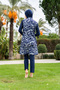 Women's Quick-Drying Flexible Zippered High-Neck Long-Sleeve Hijab Swimsuit - 2