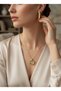 Lyra Women's Necklace Opal Stone Steel Necklace Minimal Stylish Women's Necklace