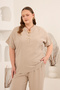 Women's Blouse O6826 Cream - 2