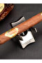 Luxury V-Cut Cutter Stainless Steel Cutter Zinc Alloy Blade Semi-Automatic Cutter - Dark Grey - 4