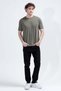 Men's Crew Neck Modal Fabric T-Shirt Khaki - 26Y 2985 - 4