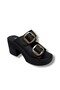 Chanceller K505-26 Leather Anatomical Double Strap Wedge Heeled Women's Slippers