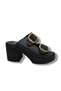 Chanceller K505-26 Leather Anatomical Double Strap Wedge Heeled Women's Slippers - 2
