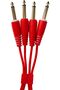 Audio Cable Set 1/4'' Jack - 1/4'' Jack Red Straight 1.5m - 2