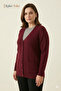 Women's V-Neck Buttoned Knitwear Mother Cardigan - 2