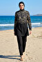 Sport Lycra Full Covered Hijab Swimsuit 6488 Black01