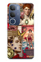 Vivo Y19S Compatible Himeros Patterned Transparent Phone Case