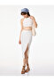Slim Fit Sleeveless Window Detail Midi Halter Neck Dress