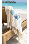 100% Cotton 4 Layer Muslin Fabric Beach Towel / Peshtemal / Bath / Hammam Towel 90 X 190 cm - 2