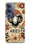 Vivo Y19S Compatible Aries Patterned Transparent Phone Case