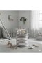 Gray Striped Patterned Dirty Laundry and Toy Basket, Organizer, Organizer, Bathroom & Children's Room