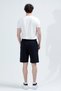 Men's Elastic Waist Lace-Up Double Pocketed Shorts Navy Blue - 26Y 2290 - 5