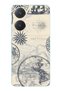 Vivo Y27 Compatible World Map and Compass Patterned Transparent Phone Case
