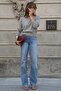Anthracite Modern Boat Neck Knitwear Blouse Mg2804 - 4
