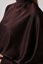 Women's maxi satin dress with back neck tie detail - 2