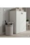 Gray Striped Patterned Dirty Laundry and Toy Basket, Organizer, Organizer, Bathroom & Children's Room - 2