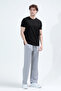 Men's Adjustable Waist Double Pocketed Wide-Leg Sweatpants Gray - 26m 3163 - 3