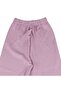 Girl's Lilac Corded Fabric Wide Leg Leggings Trousers - 2