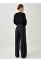 Gold Belt Detail Classic Trousers - Black - - 6