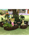 FFD Decorative Wooden Garden fence Interlocking Border Panels Garden Edging Landscape Picket Border - 8