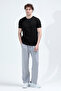 Men's Adjustable Waist Double Pocketed Wide-Leg Sweatpants Gray - 26m 3163