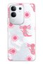 Vivo Y29 Compatible Pink Axolotl Patterned Transparent Phone Case