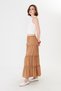 Maxi Layered Skirt with Volan Detail / Summer High-Waisted Comfortable Cut Casual & Stylish Combination - 6