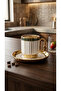 Emerald Stripe Series - Emerald Green & Gold Striped Coffee Set for 6 People