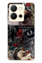 Vivo Y36 Compatible Devil Face Patterned Transparent Phone Case