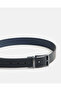 Men's Black And Navy Belt With Twist Buckle - 2
