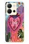 Vivo Y36 Compatible Colorful Heart and Flower Pattern Transparent Phone Case