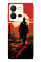 Vivo Y36 Compatible Cowboy Sunset Pattern Transparent Phone Case