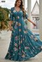 Women's Short Sleeve V Neck Floral Print Single Jersey Dress - 2