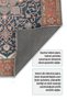 Orange Navy Blue Boho Vintage Chenille Rug Kilim Rug Runner Rug Non-Slip Living Room Kitchen Hallway - 4