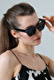 Women's Black Frame Black Glass Sunglasses - 6