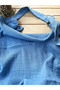 100% Cotton Oeko-Tex Certified Nursing Apron – Breathable Poplin Fabric, Adjustable Straps – Indigo - 4