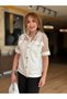 Lucky Life Women's Short Sleeve Mesh Hooded and Detailed Snap Fastener Cotton Jacket - 4