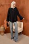 Black Front Tie Kimono - 2