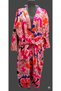 Women's Cotton Suzani Embroidered Resort Wear – Pink Bohemian Style Special Series Kimono - 4