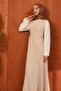 Beige Self-Belted Dabıl Jile - 3